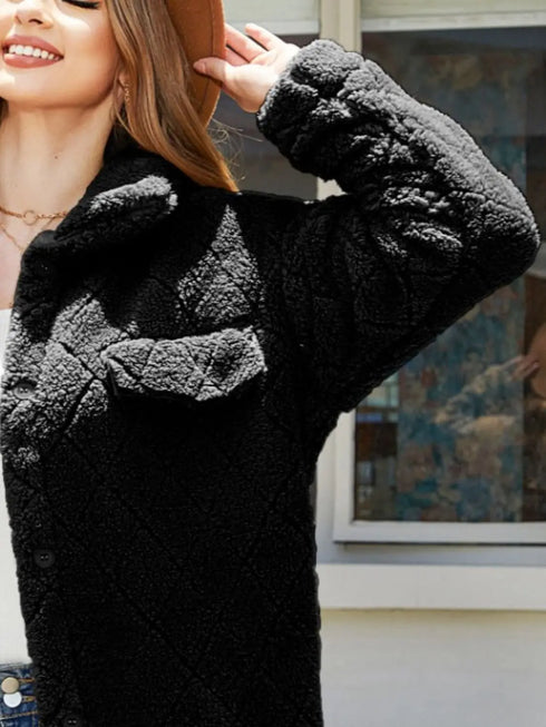 'Elowen' Thermal Fleece Coat - Celes Fashion
